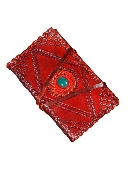 Mittelalterliches Tagebuch mit Leder-...