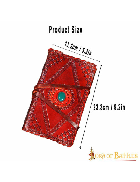 Mittelalterliches Tagebuch mit Leder-...