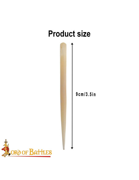 Sæt 5 håndhuggede knoglenåle (9 cm).