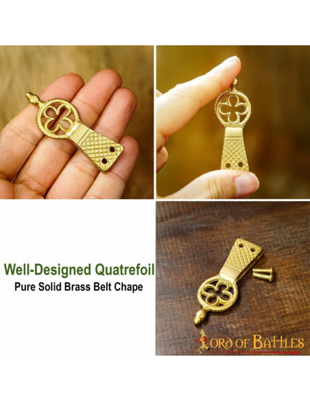 Set van 5 messing punten voor riem,...