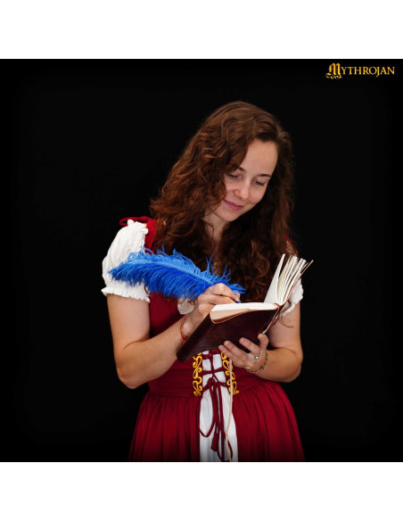 Medieval dagboek met leren kaft met...