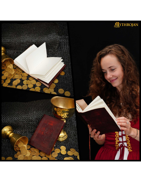 Tagebuch mit Lederdeckel und Tigermotiv