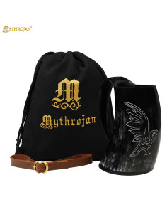 Jarra medieval para beber diseño cuervo (800 ml.)
