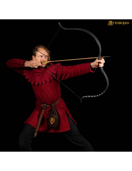 Medieval læderpose med løvemønster,...