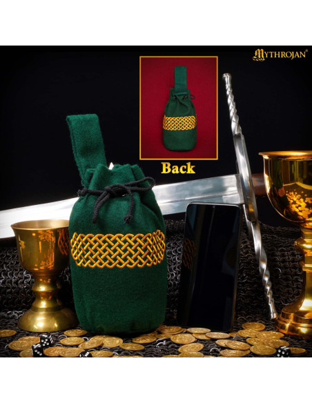 Bolso medieval de lana bordada para... Bolso medieval de lana bordada para...