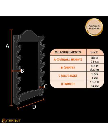 Soporte de pared en madera para...