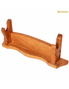 Soporte de sobremesa en madera natural  para colgar 1 espada