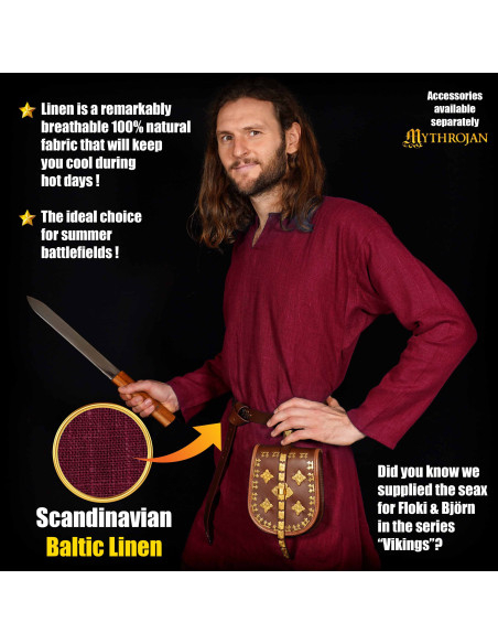 Túnica vikinga de lino modelo Erik,...