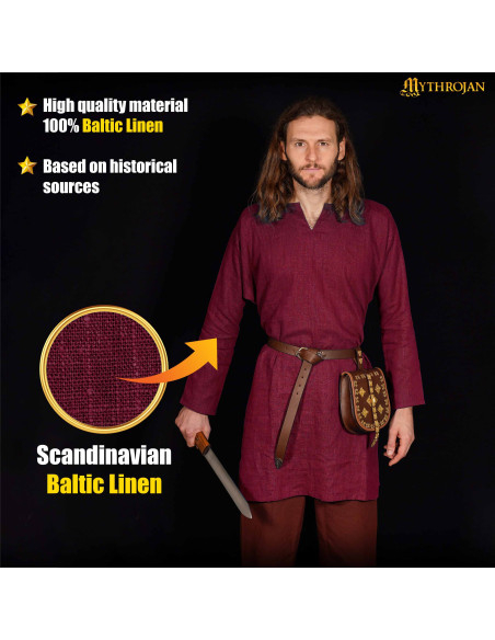 Túnica vikinga de lino modelo Erik,...