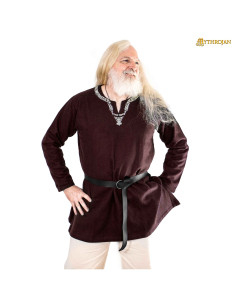 Unisex-Wikinger-Tunika aus Baumwolle mit besticktem...