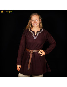 Túnica vikinga unisex en algodón cuello bordado, color... 2