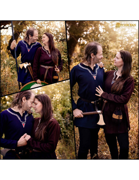 Unisex-Wikinger-Tunika aus Baumwolle...