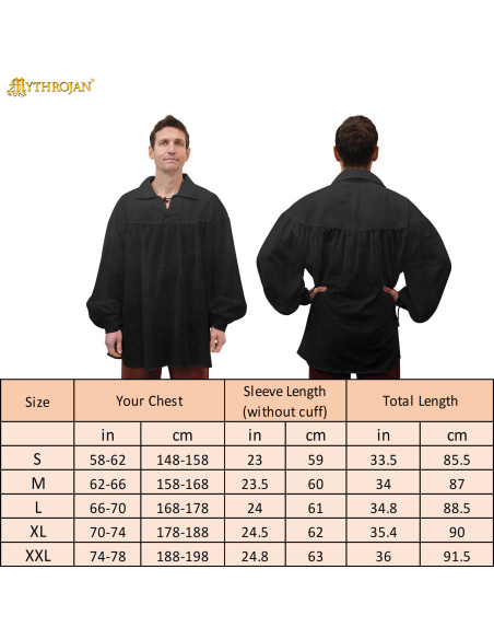 Middeleeuwse katoenen blouse model...