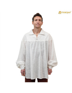 Middeleeuwse katoenen blouse model Poeta, wit 2