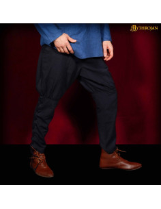 Pantalones vikingos algodón modelo Bjoan, color negro 2