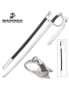 Sort Cuerpo Marines Amerikanske USMC NCO sølvplade 2