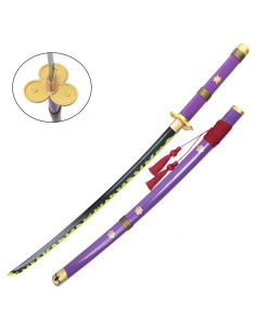 Katana decorativa no oficial hecha a mano Enma morada de...
