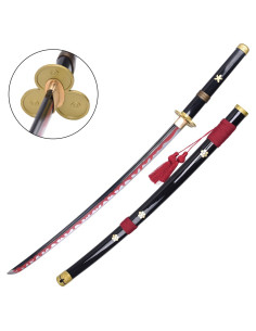 Katana decorativa no oficial hecha a mano Enma negra de...