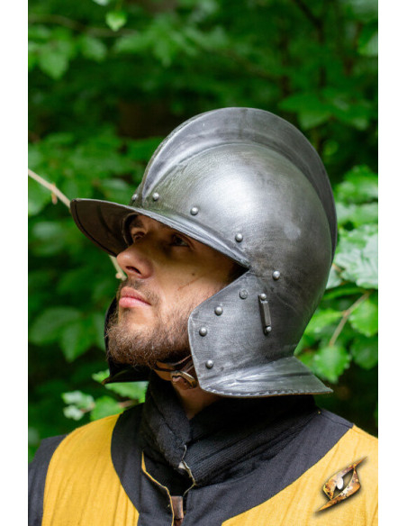 Borgoñota-Helm mit Visier aus...