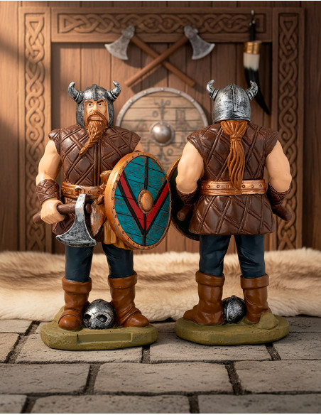 Viking krijger figuur met schild en...