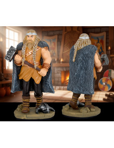Viking-Kriegerfigur mit Hammer, aus Resin