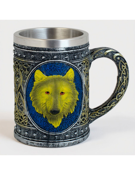 Taza medieval ornamental en resina...