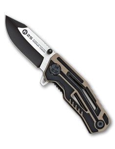 Taktisk kniv K25 med G10-kølle Koyote og kulfiber-effekt