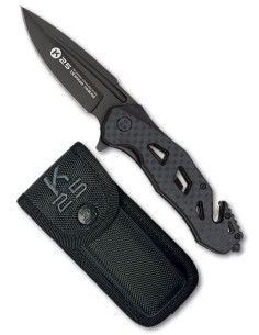 Taktisk redningskniv K25 G10 med kulfiber-effekt