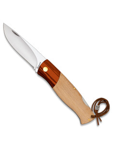 Albainox feltkniv med dobbeltfarvet træhåndtag