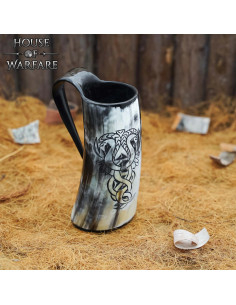 Jarra medieval serpiente en cuerno