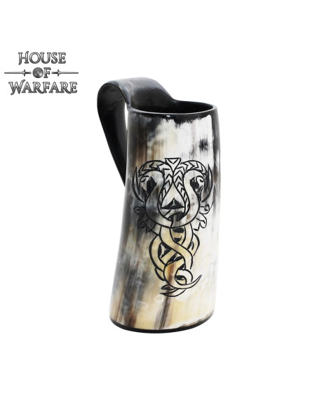 Jarra medieval serpiente en cuerno