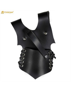 Tahalí medieval cuero negro modelo Ranger, mano izquierda 2
