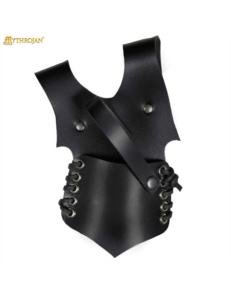 Tahalí medieval cuero negro modelo...