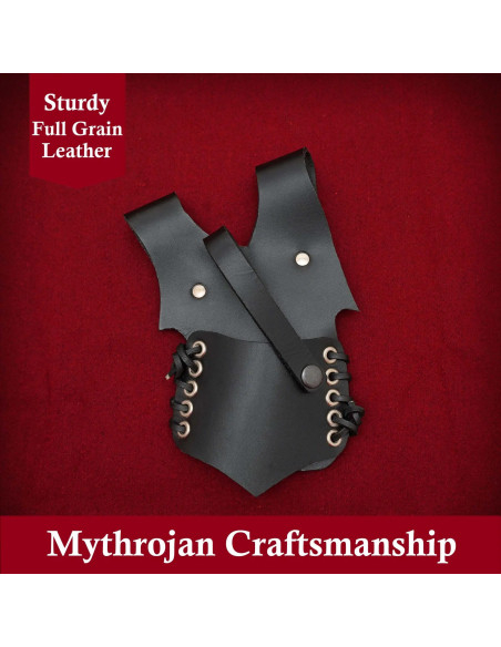 Medievalt bælte i sort læder model...