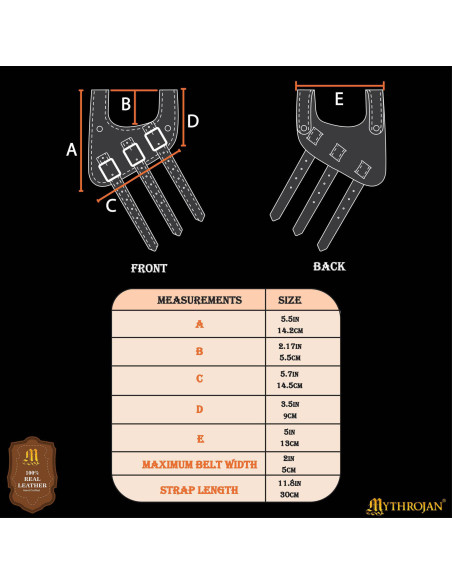 Renaissance-Gürtel aus braunem Leder,...