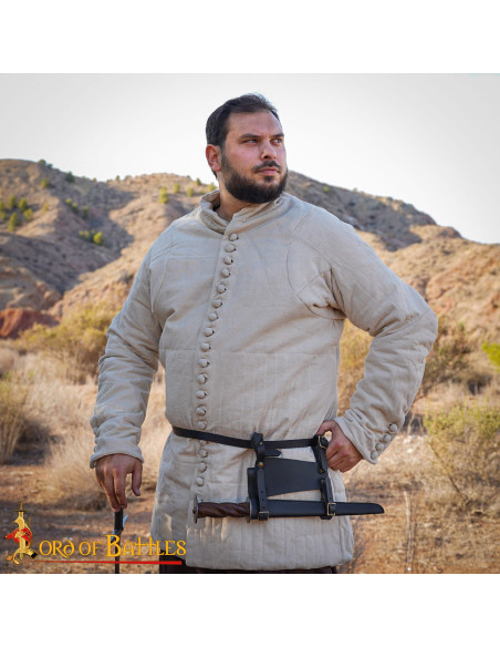 Tahalí medieval ajustable en cuero,...