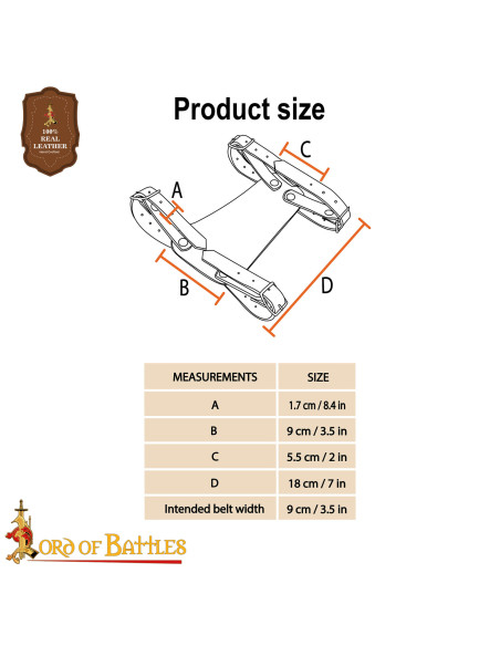 Verstelbare middeleeuwse leren...
