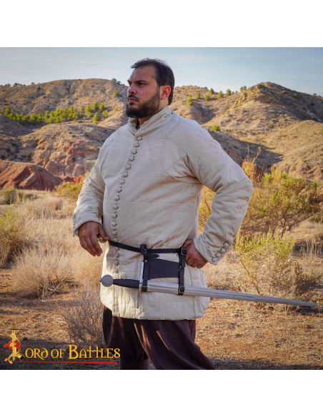 Justerbar middelalderhylster i læder,...