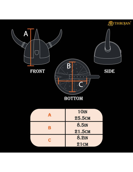 Casco vikingo con cuernos y chapa león