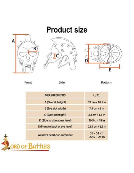 Romeins helm van Gladiator Maximus...