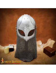 Casco vikingo con visera y cota de malla (Gauge 16)