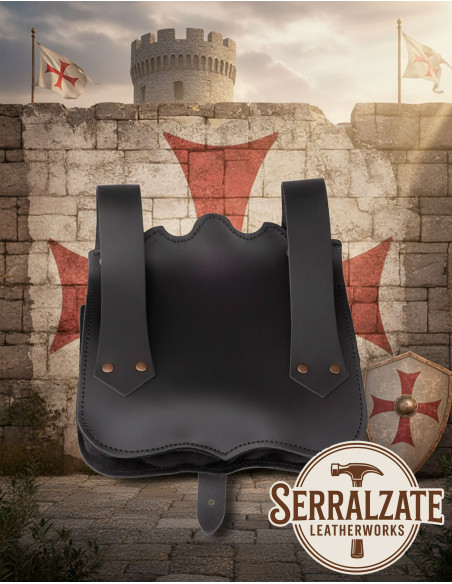 Bolso medieval en cuero modelo...