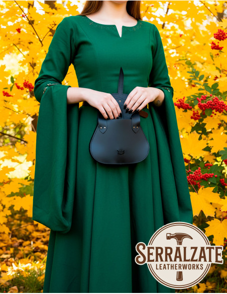 Bolso medieval en cuero modelo...