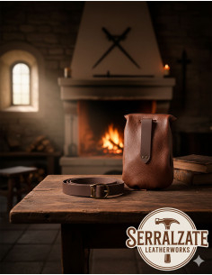 Bolso medieval guerrero celta con cinturón - Marrón 2
