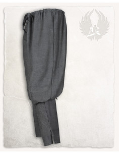 Pantalón medieval modelo Ketill gris, patrón espiga 2