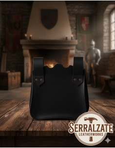 Bolsa medieval para cinturón Lobo Ferocia - Negra 2