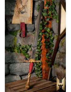 Espada Imperial larga acabado dorado para LARP (120 cm.)
