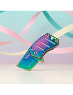 Mini-Messer Albainox Rainbow Modell, Tanto (7,8 cm).