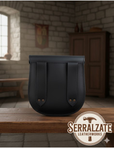 Bolso medieval para cinturón modelo Cándido, color negro 2