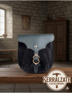 Bolso medieval para cinturón modelo Cándido, color negro